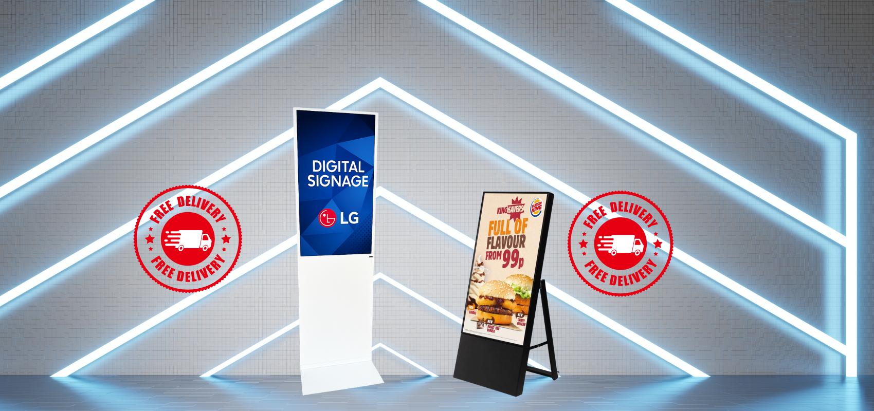 Digitaler Signage Kundenstopper