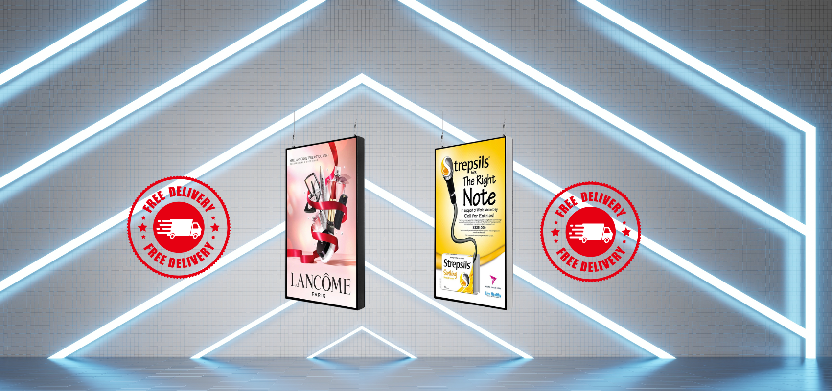 Digital Signage Wand- & Decken-Displays