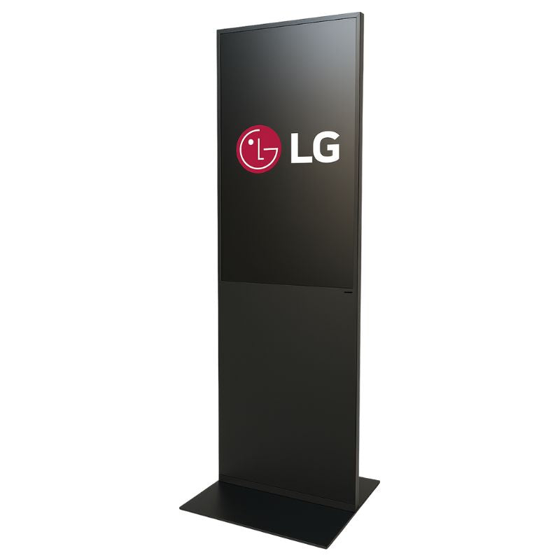 43" LG 4K Digitale Signage Stele – Freistehendes Display aus Stahl, Schwarz
