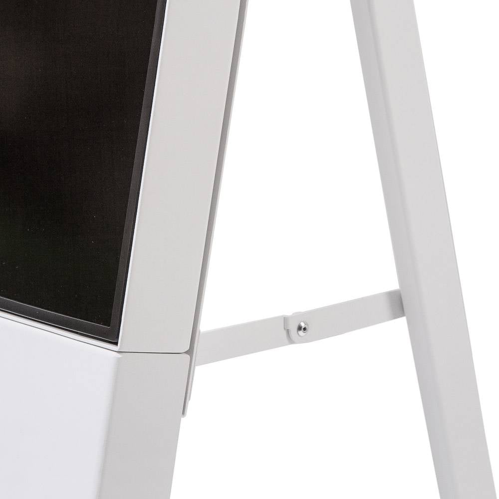 43" Samsung 4K Digital Signage Kundenstopper – Weißes Freistehendes Display | WiFi | Stahlgehäuse