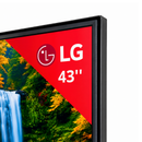 43" LG 4K Digital Signage Stele – Freistehendes Schwarzes Werbedisplay – 24/7 Betrieb – Mit Webverwaltung, Contentplaner, CMS & Integriertem Editor