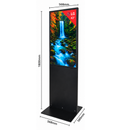43" LG 4K Digital Signage Stele – Freistehendes Schwarzes Werbedisplay – 24/7 Betrieb – Mit Webverwaltung, Contentplaner, CMS & Integriertem Editor
