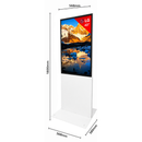 43" LG 4K Digital Signage Stele – Freistehendes Weißes Werbedisplay – 24/7 Betrieb – Mit Webverwaltung, Contentplaner, CMS & Integriertem Editor