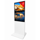 43" LG 4K Digital Signage Stele – Freistehendes Weißes Werbedisplay – 24/7 Betrieb – Mit Webverwaltung, Contentplaner, CMS & Integriertem Editor