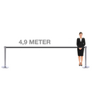 Absperrständer Chrom mit 490 cm Zugband