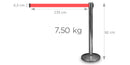 Absperrständer Chrom mit Zugband 225 cm
