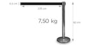 Absperrständer Chrom mit Zugband 225 cm