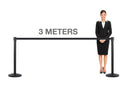 Absperrständer Schwarz mit Zugband 300 cm