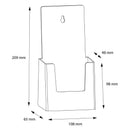 Acryl Prospekthalter mit extra Tiefe