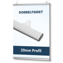 Doppelseitige Posterleisten 20 mm – Posterhalter aus Aluminium mit Klickprofil