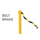Gelber Outdoor Absperrständer mit Zugband 340 cm