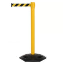 Gelber Outdoor Absperrständer mit Zugband 340 cm