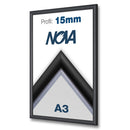 Klapprahmen 15mm Schwarz – Aluminium Posterrahmen-A3