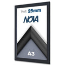 Klapprahmen 25mm Schwarz – Aluminium Posterrahmen-A3