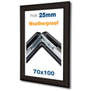 Klapprahmen 25mm Schwarz wasserdicht – Aluminium Posterrahmen Outdoor-B1