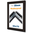 Klapprahmen 25mm Schwarz wasserdicht – Aluminium Posterrahmen Outdoor-B2