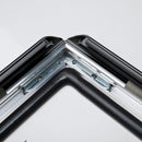 Klapprahmen 25mm Schwarz wasserdicht – Aluminium Posterrahmen Outdoor-frame-open