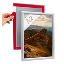 Klapprahmen 25mm Selbstklebend Silber – Aluminium Posterrahmen-A2