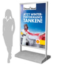 Kundenstopper mit Betonfuß – Gehwegaufsteller wetterfest und standfest-B0