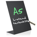 L-Ständer Kreidetafel A5 Schwarz – 3er Set