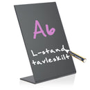 L-Ständer Kreidetafel A6 Schwarz – 3er Set