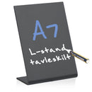 L-Ständer Kreidetafel A7 Schwarz – 5er Set