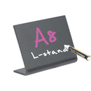 L-Ständer Kreidetafel A8 Schwarz – 5er Set