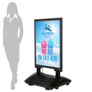 LED Kundenstopper A1 Schwarz mit Wassertank-format