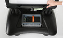 LED Kundenstopper A1 Schwarz mit Wassertank-tank-open