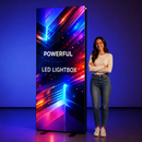 LED Leuchtwand Schwarz doppelseitig - inkl. Druck - SEG Lightbox Banner