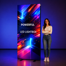 LED Leuchtwand Schwarz doppelseitig - inkl. Druck - SEG Lightbox Banner