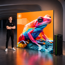 LED Messewand mit Druck | Doppelseitige LED Lightbox inkl. Flightcase