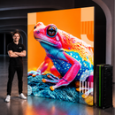 LED Messewand mit Druck | Doppelseitige LED Lightbox inkl. Flightcase