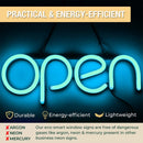 LED Neon OPEN Leuchtschild Eisblau-3