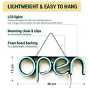 LED Neon OPEN Leuchtschild Eisblau-4