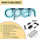 LED Neon OPEN Leuchtschild Eisblau-5