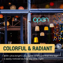 LED Neon OPEN Leuchtschild Eisblau-live2
