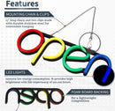 LED Neon OPEN Leuchtschild Multi Color | Farbwechselndes LED Schild-4