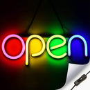 LED Neon OPEN Leuchtschild Multi Color | Farbwechselndes LED Schild