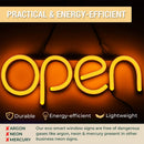 LED Neon OPEN Leuchtschild Orange | Helles LED OPEN Schild-2