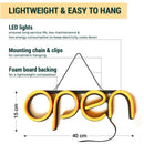 LED Neon OPEN Leuchtschild Orange | Helles LED OPEN Schild-4