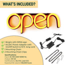 LED Neon OPEN Leuchtschild Orange | Helles LED OPEN Schild-5