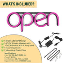 LED Neon OPEN Leuchtschild Pink | Helles LED OPEN Schild-4