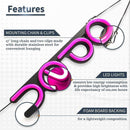 LED Neon OPEN Leuchtschild Vertikal Weiß/Pink-4