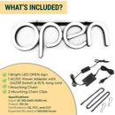 LED Neon OPEN Leuchtschild Weiß | Helles LED OPEN Schild-4