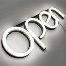 LED Neon OPEN Leuchtschild Weiß | Helles LED OPEN Schild