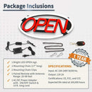 LED OPEN Leuchtschild Deluxe Rot/Schwarz-3