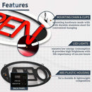 LED OPEN Leuchtschild Deluxe Rot/Schwarz-instruction