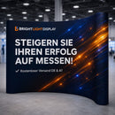 Messestand Pro Set – Kompletter Messestand mit Messewand, Theke & Roll-Up Bannern-wand