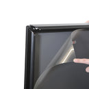 Mobiler Kundenstopper Schwarz – Gehwegaufsteller mit Wassertank doppelseitig-open
